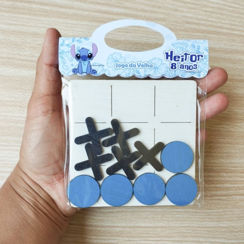 Kit Jogos da velha personalizados unissex Stitch - lembrancinhas meninas e meninos personalizados de festa infantil