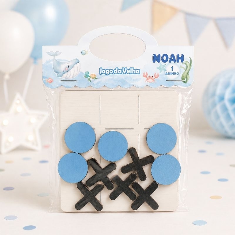 Kit Jogos da velha personalizados Fundo do mar- lembrancinhas fundo do mar, menino,personalizados de festa infantil