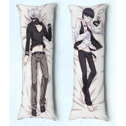 Travesseiro de Abraçar Body Pillow Dakimakura Tam 90X30 Anime Tokyo Ghoul Kaneki 01