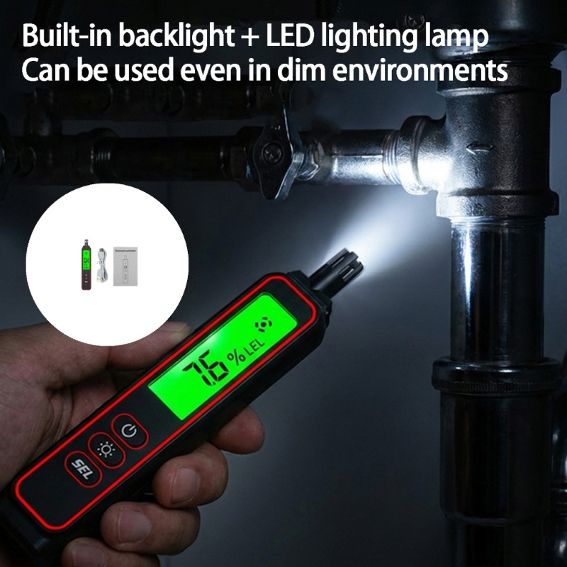 STE Detector Vazamento Gás Natural Caneta Portátil Testadora Display Digital E Alerta Rápido Para Cozinha Indú