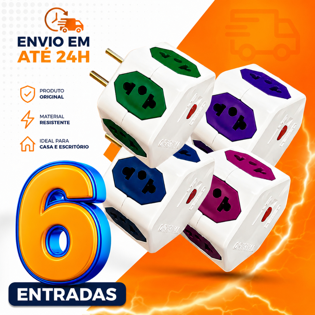 1 a 5 Unidades de Adaptador 6 Entradas Com Fusível Colorido 10A/20A Pino Maciço Resistente Lançamento