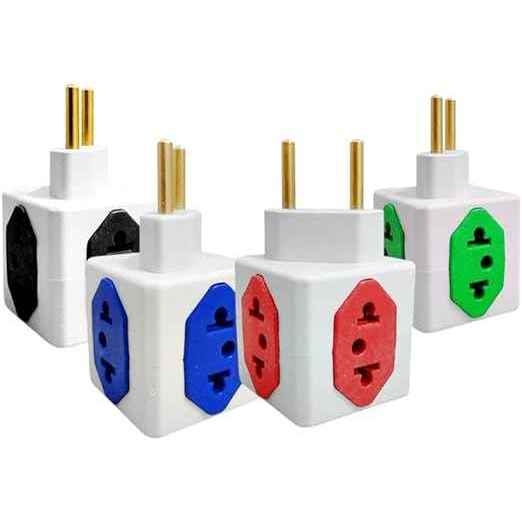 Tomada Adaptador Benjamim Power Cubo Pino Cor aleatoria