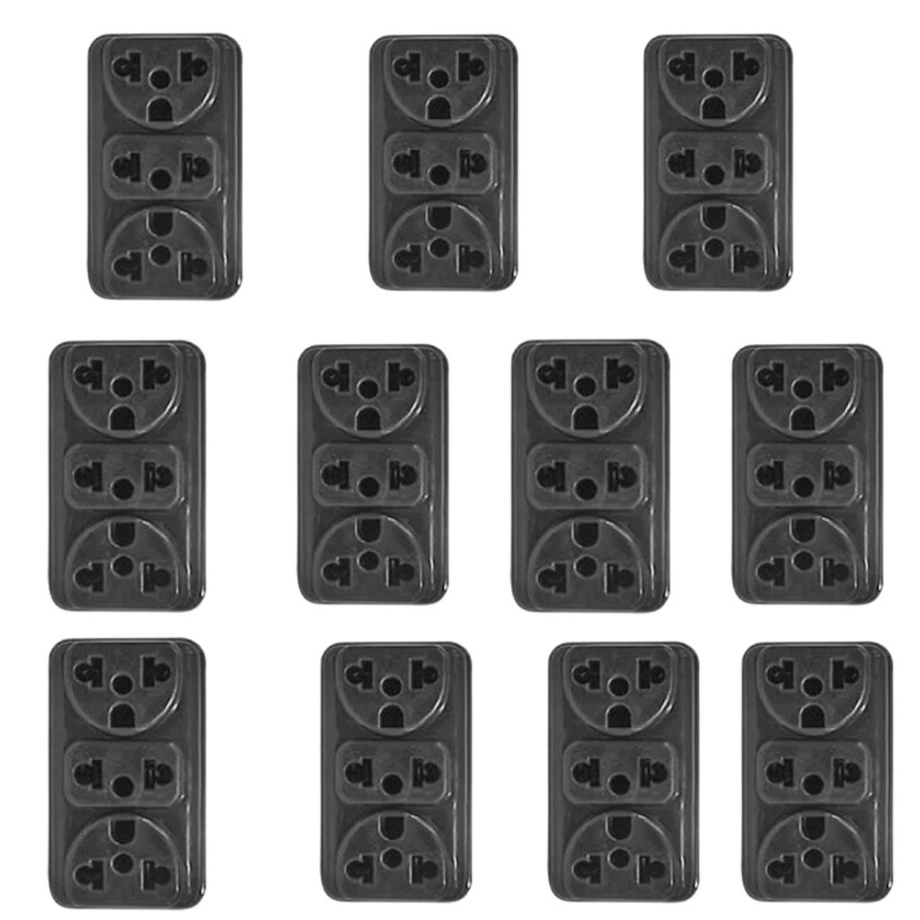 Conjunto Com 10 Unidades  Adaptador Com 3 Entradas