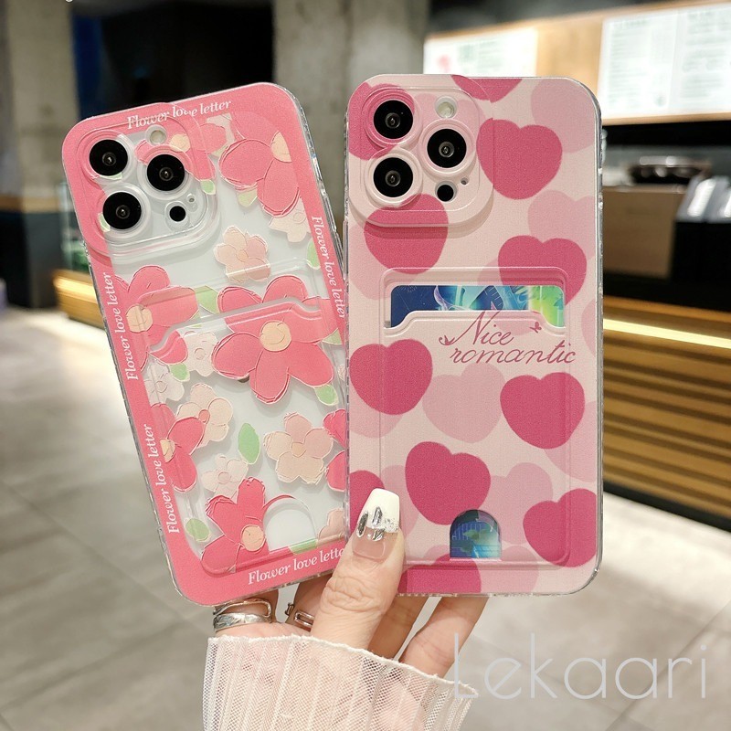 Doodle Capa Macia Para iPhone 17 Air 17E 16 16E 15 14 13 Pro Max Plus Slot Cartão Traseira Carteira