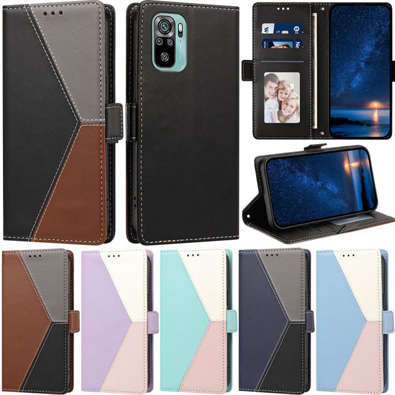 Capa De Luxo Para Xiaomi 13T 12T 11T 11 Lite Redmi Note 12 11 10 Pro Splice Wallet Soft PU Couro Slot Cartão Pele Flip S