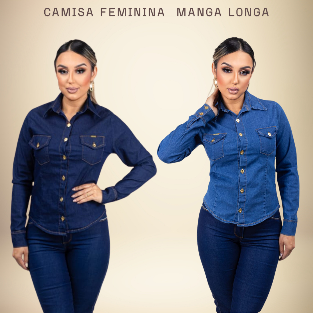 Camisa feminina de manga longa, blusa soltinha de manga ,casual, e confortável
