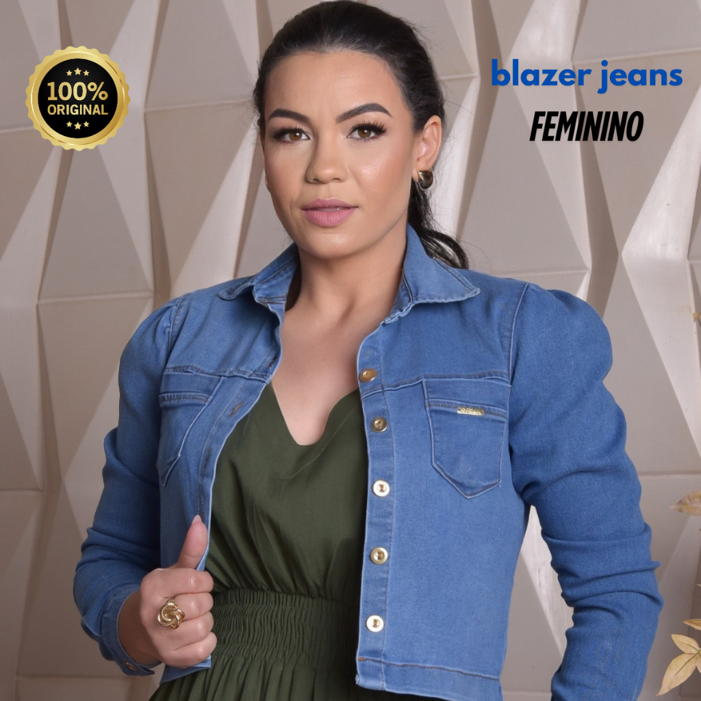 jaqueta feminina no jeans, casaco feminino confortável, casual