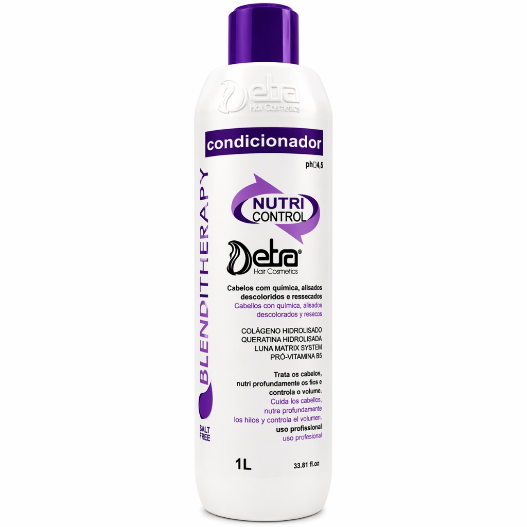 Condicionador Pós Química Nutri Control 1 Litro Reposição de Massa Capilar Colágeno Detra Cosmeticos