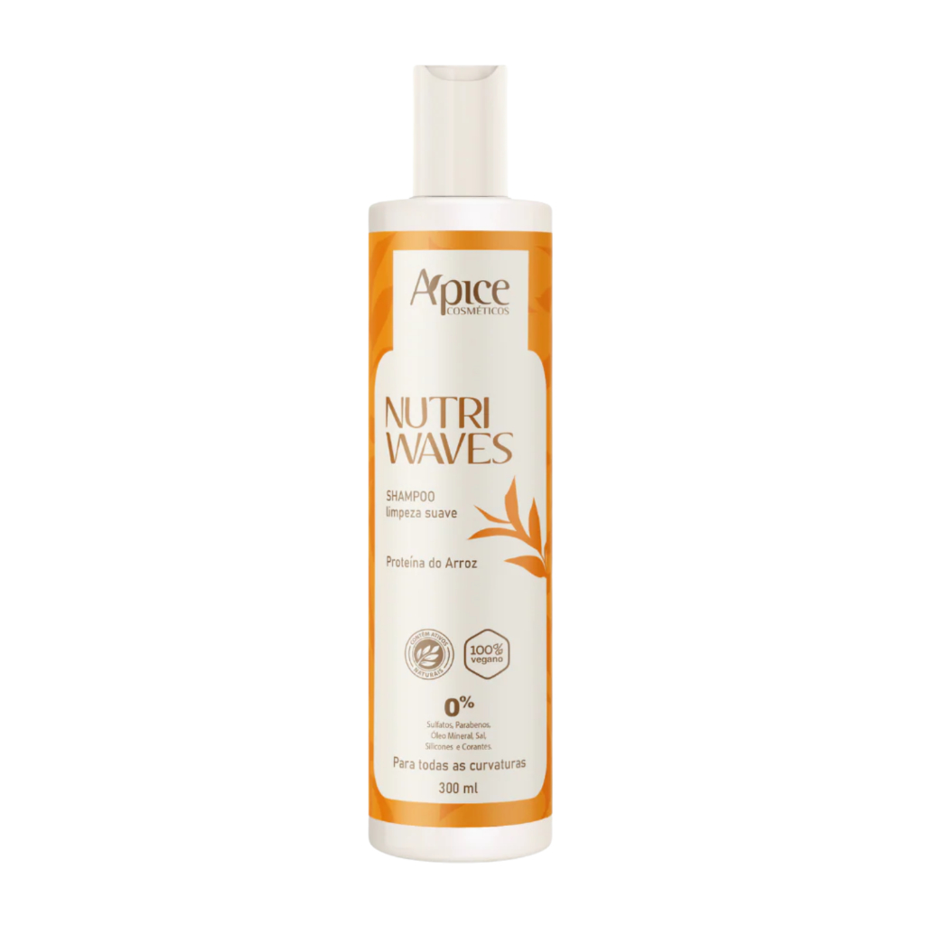 Shampoo Nutri Waves Apice 300ml Higieniza o couro cabeludo Nutrição