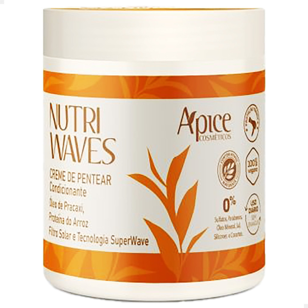 CREME DE PENTEAR  NUTRI WAVES 500G - LANÇAMENTO APSE APICE