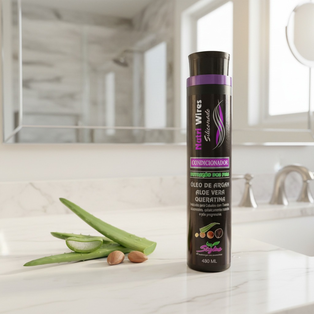 Condicionador Nutri Wires Siliconado Óleo de Argan Aloe Vera e Queratina - 480ml