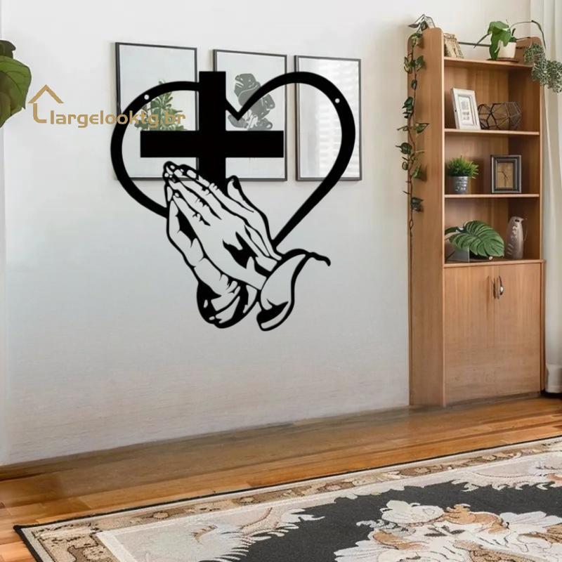 1 Pçs Metal Cruz Sinal Arte Da Parede Decoração De Páscoa Ação De Graças Pendurado Na , Escritório Sala Estar Do Quarto