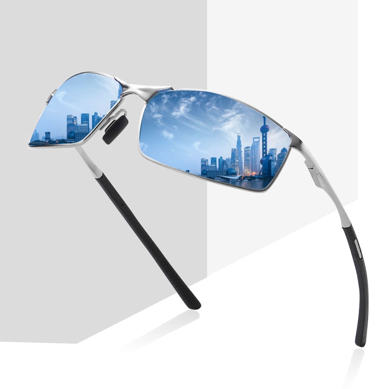 Mens Polarized Light Weight Sunglasses for Sports Outdoor Driving  Lens Sunglasses Men Metal Frame Sun Glasses UV400