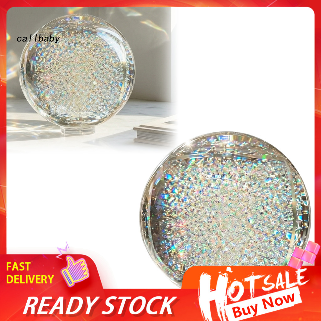 Glass Art Sphere Light Prism Optical – Rainbow Refraction Decor for Home Office Desk Unique Display Perfect Gift for S