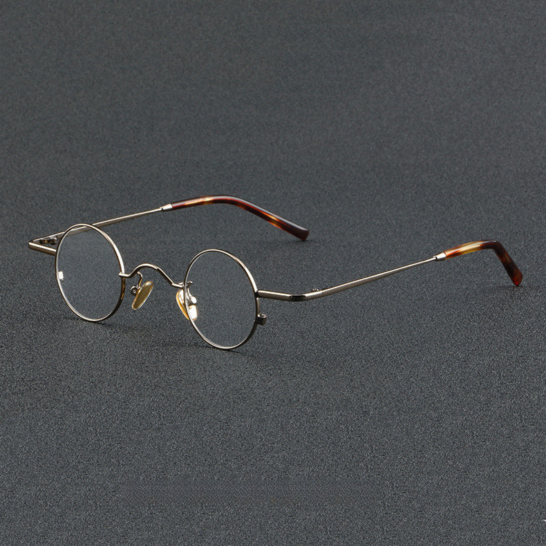 Pequena Armação De Óculos Ópticos Redondos Óptica Japonesa Design Spectacles Homens Mulheres Titanium Light Eyewear 6801