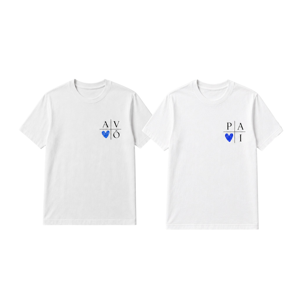 Camiseta Dia dos Pais Pai e Avô Premium 100% Algodão 200g Estampa Exclusiva Presente Masculino