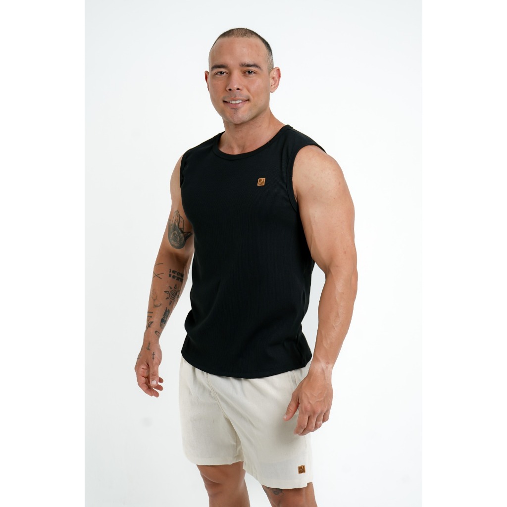 Regata camisa masculina tecido canelado conforto e estilo dia a dia noite festa