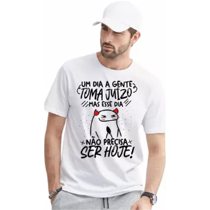 Camiseta Um Dia A Gente Toma Juízo Abadá Carnaval Frases 100% Algodão