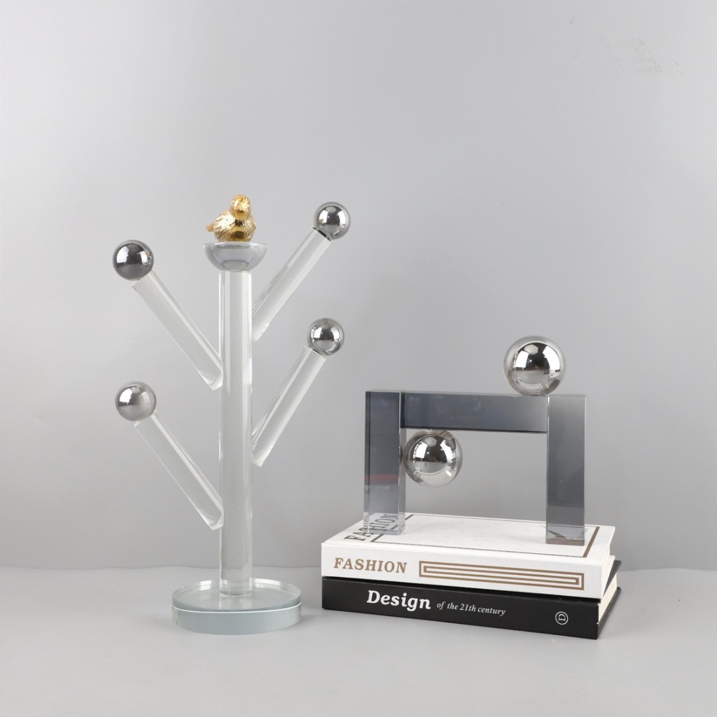 Modern minimalist high-end geometric crystal desktop ornament for living room, entrance, hotel, study, sales office, hom
