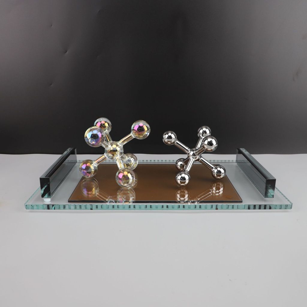 Modern minimalist light luxury geometric resin crystal ornaments for office, model home, living room, and study room dec