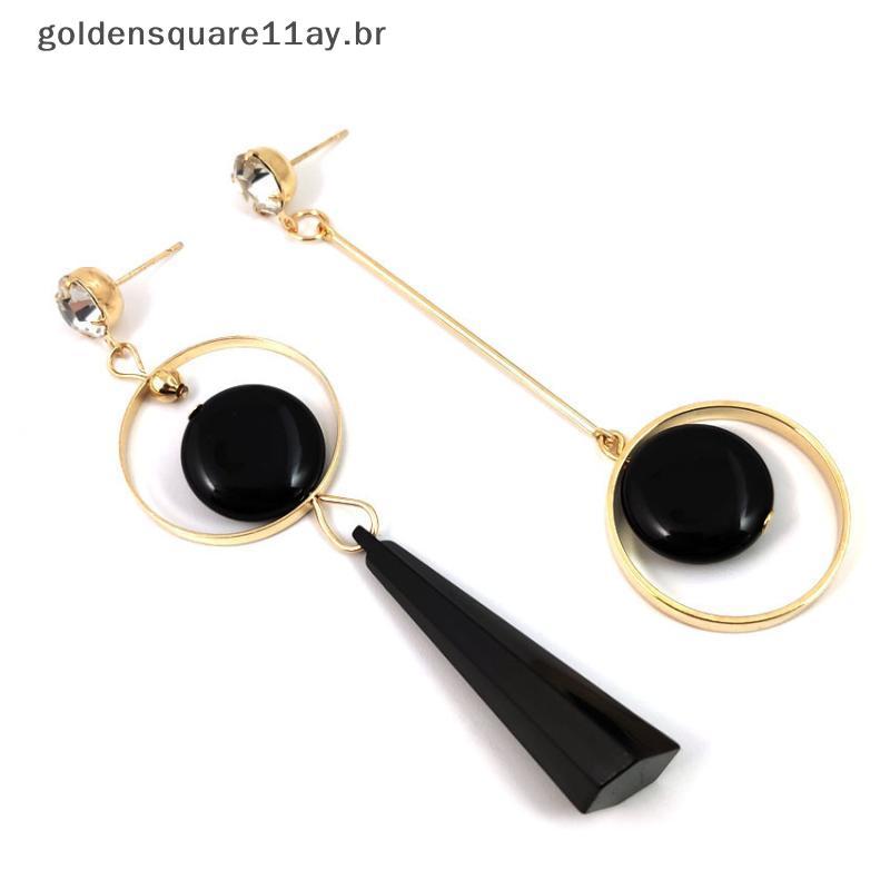 Brincos Assimétricos Ocos Para Mulheres Bla Crystal Geometric Craft Elegante Estilo Ro Presente Melhor Amigo BR