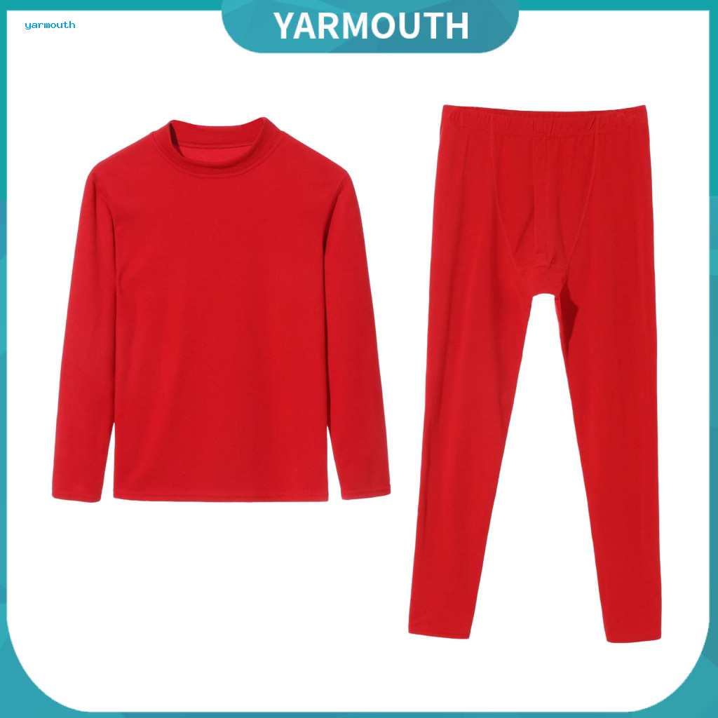 Thermal Clothing Set Fleece-lined 2 Pcs Winter Underwear for Men Women Double-sided Velvet Thick Plush Slim Fit Weather