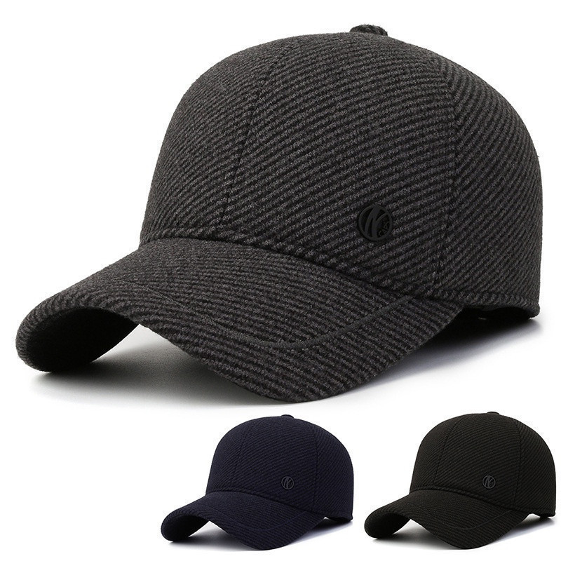 New Men's Hat Winter Ear Protection Baseball Cap Warm Cap Outside The Elderly Plus Velvet Thick Cotton Cap