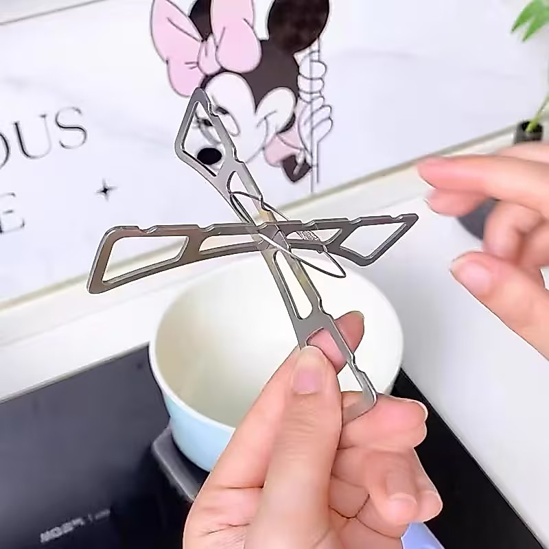 1PC De Aço Inoxidável Cruz Rack De Vapor Dobrável Resistente Ao Calor Pote Suporte Trivet Para Cozinha Cozinhar