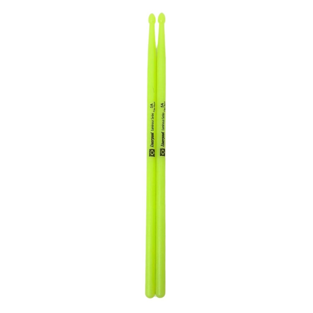 BAQUETA NEON FLUORESCENTE 5A VERDE LUMINOUS FIBER LIVERPOOL