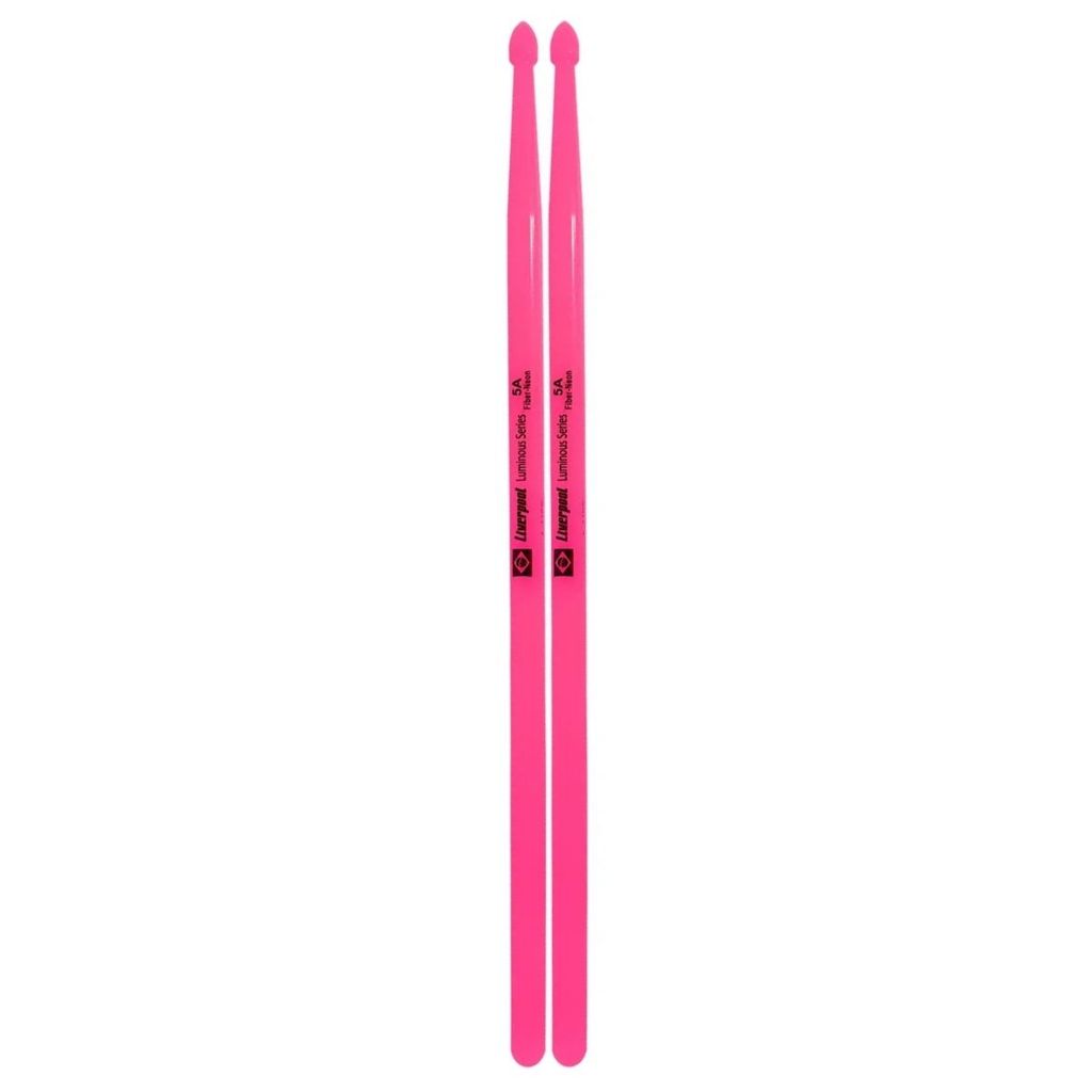 BAQUETA NEON FLUORESCENTE 5A PINK LUMINOUS FIBER LIVERPOOL