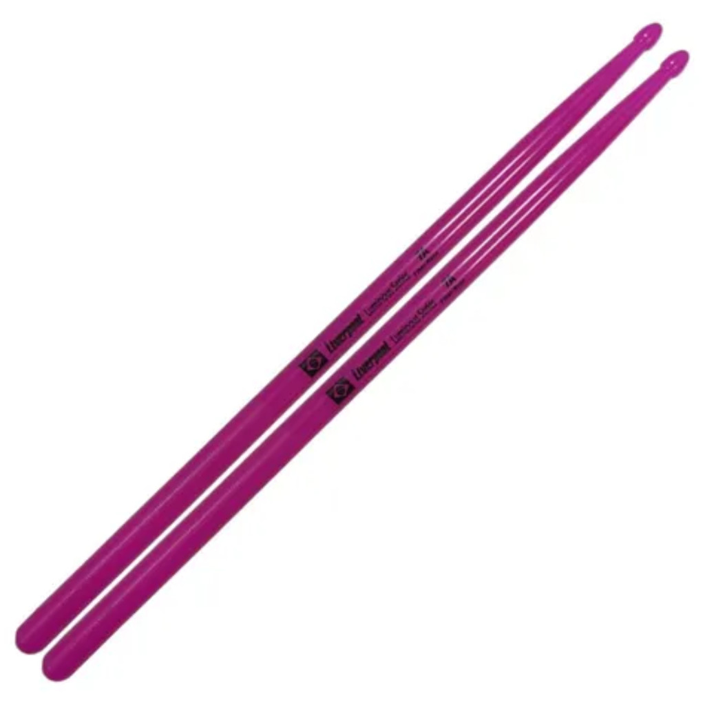 Par Baqueta Liverpool 7A Luminous Series Neon Fluorescente Roxo