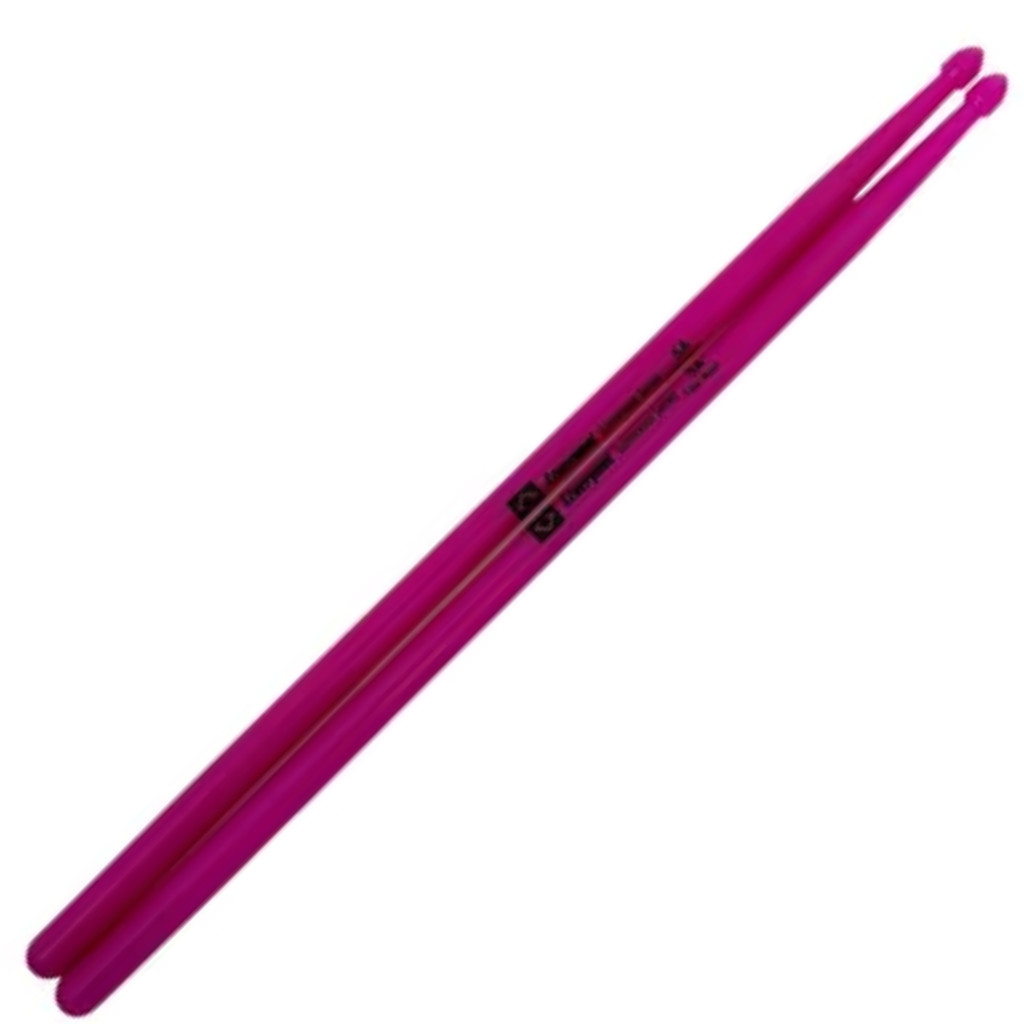 Par Baqueta Liverpool 5A Luminous Fiber Neon Fluorescente Roxo Alta Resistência e Visual Moderno