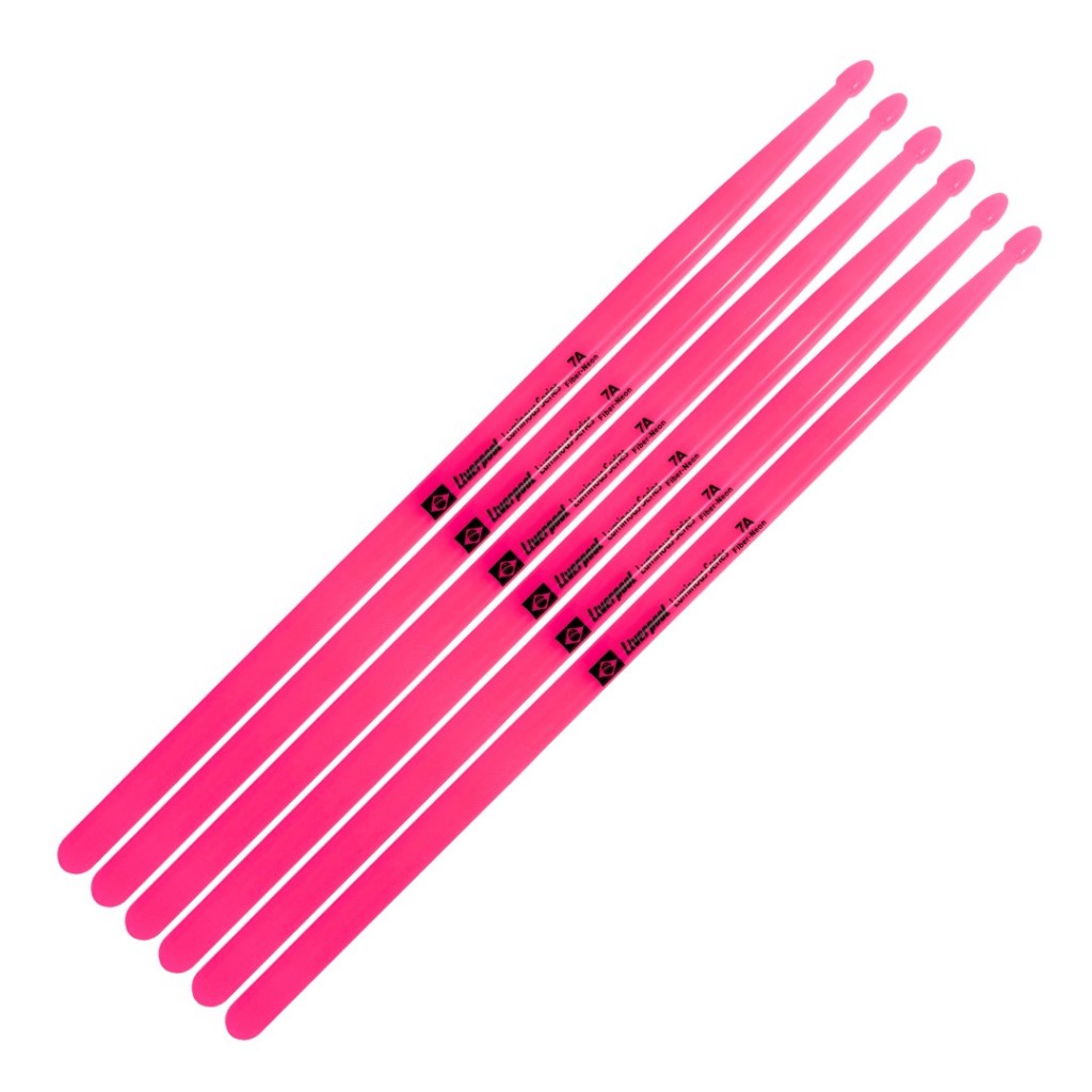 Baqueta 7A Liverpool Luminous Series 3 Pares Neon Fluorescente