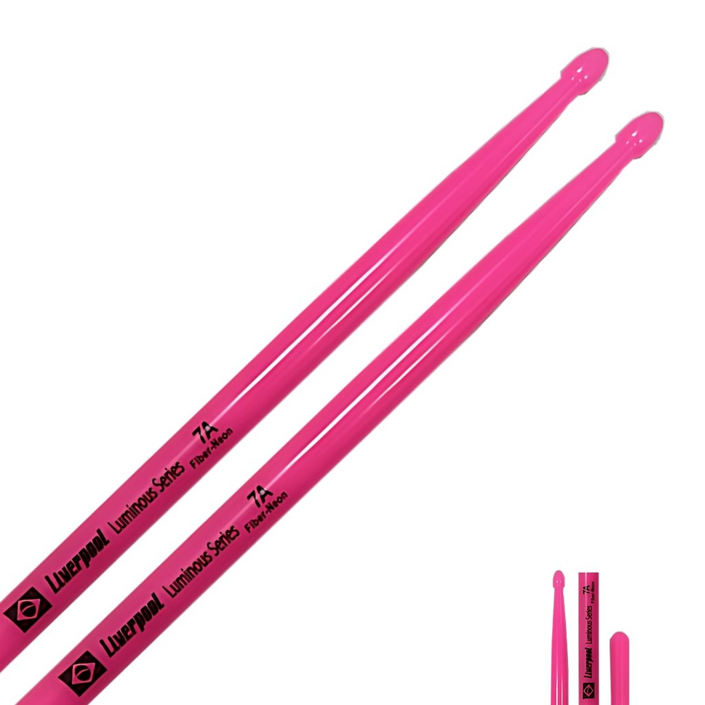 Baqueta 7A Liverpool Luminous Series Par Neon Fluorescente