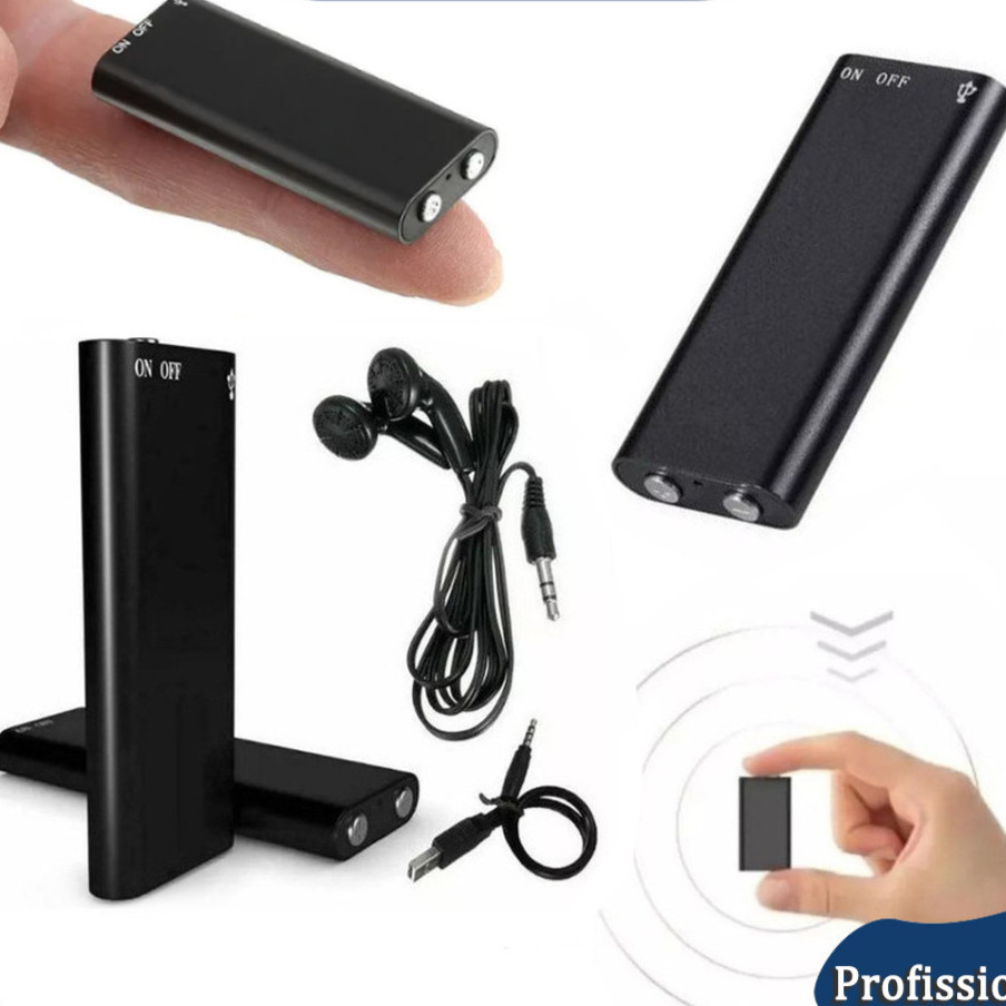 Micro Mini Gravador Digital MP3 Gravador De Voz Pode Monitorar 96h 8G