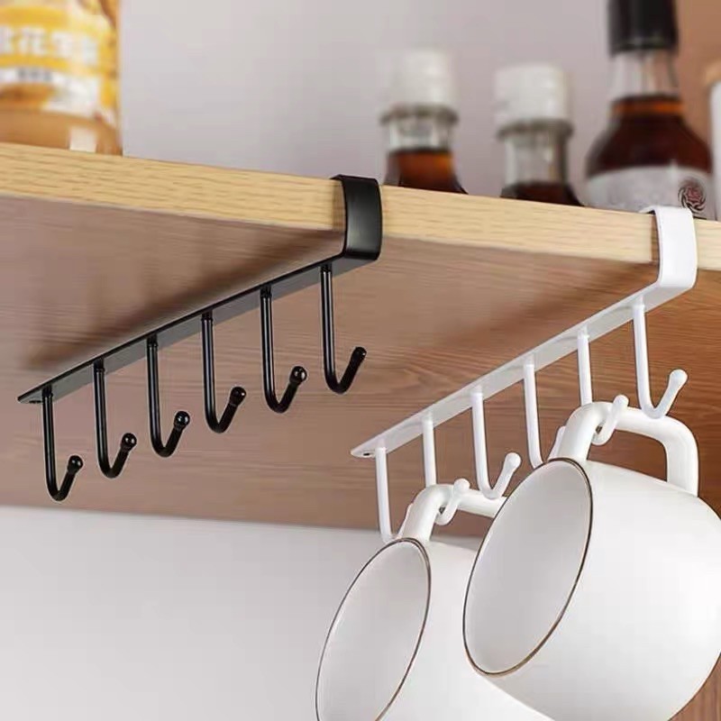Suporte De Metal Porta Xícaras Canecas Utensílios Em Geral Para Pendurar No Armário