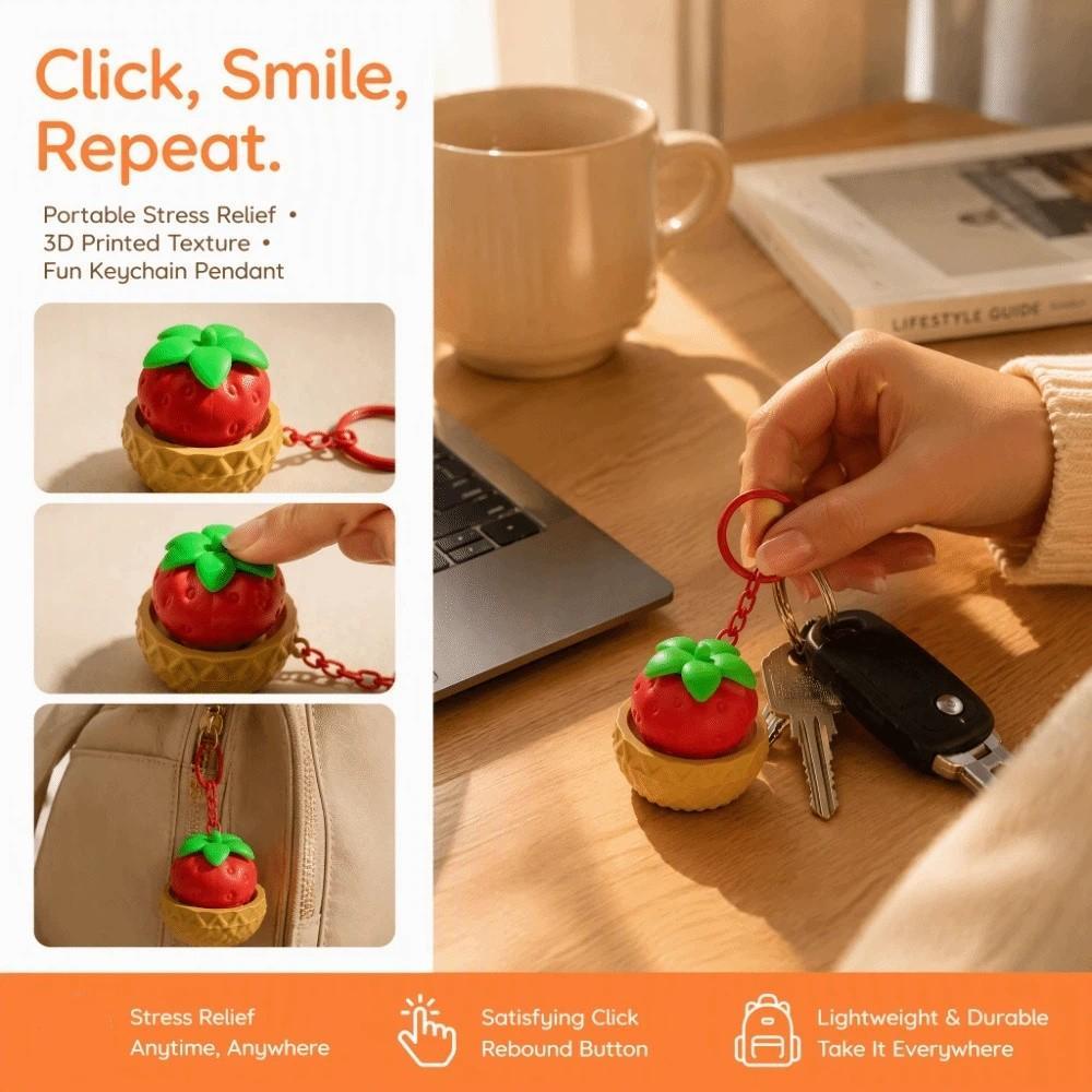 Chaveiro Food Keycap , Desenho Animado Design Crisp Clicking Sound Luminous Keychain