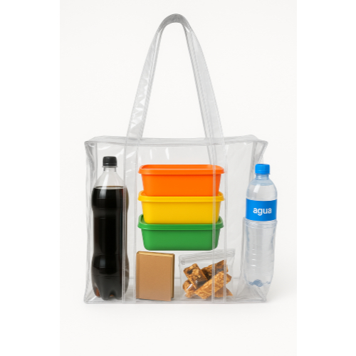 Sacola Bolsa Sacolão 100% Pvc Cristal Transparente Jumbo Reforçada Compras Viagem