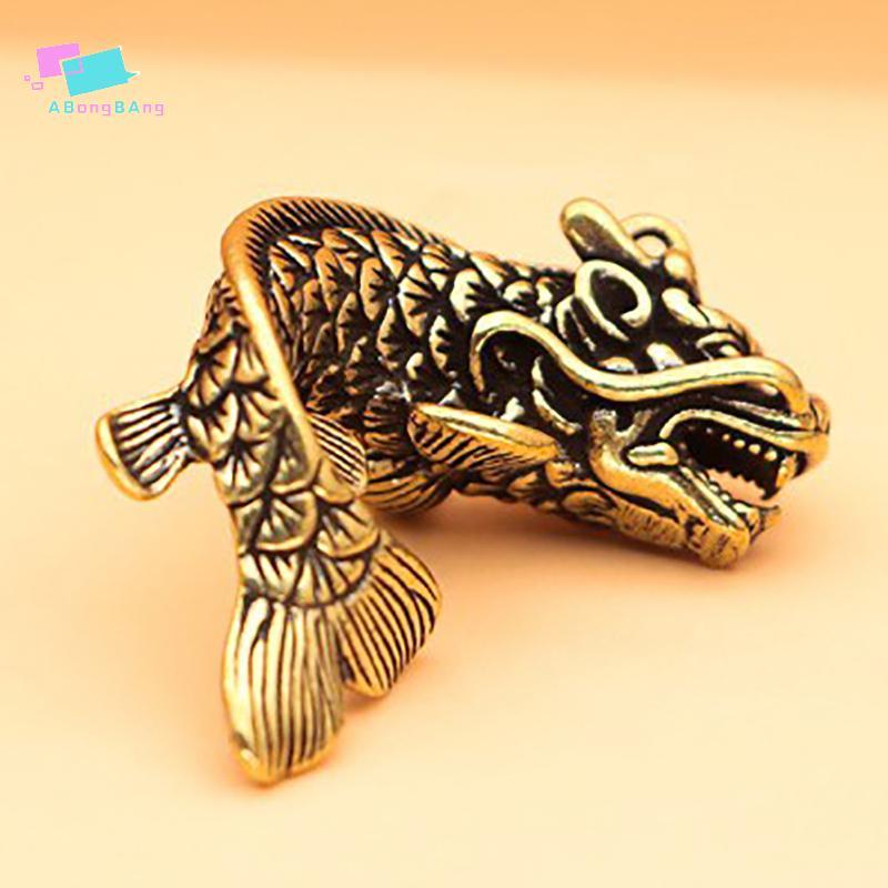 Abongbanghn 3D Mini Dragão Fundição Estatueta Animal Estilo Retro Escultura De Bronze Casa Escritório Sala Desktop Decor
