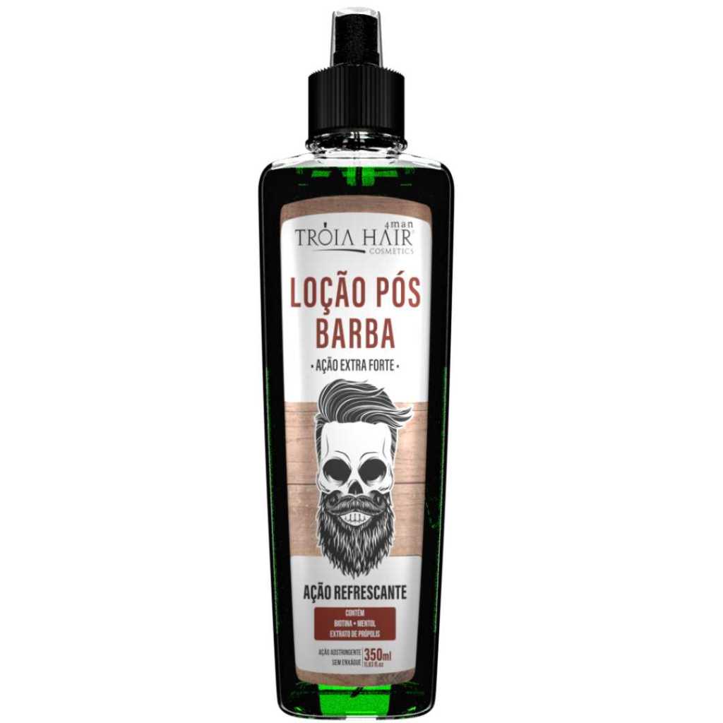 Loção Pós-Barba Extra Forte 350ml com Spray aplicador - Troia Hair 4Man