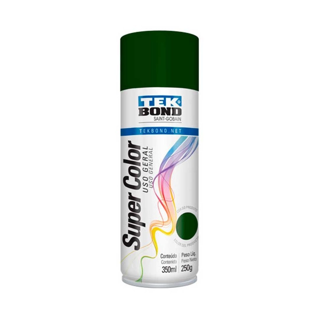 Tinta Spray Verde Escuro Brilhante 350ml (250gr) Tekbond – 23151006900
