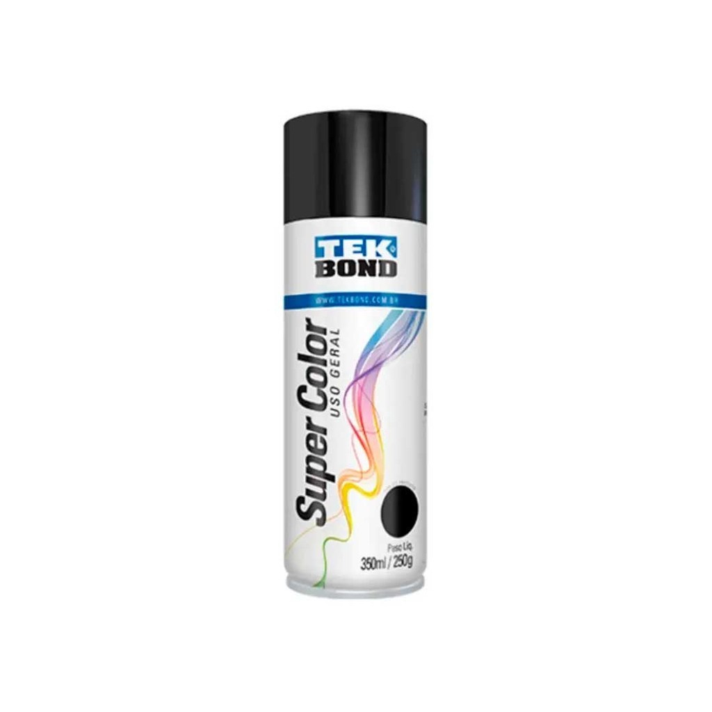 Tinta Spray Preto Brilhante 350ml (250gr) Tekbond – 23011006900