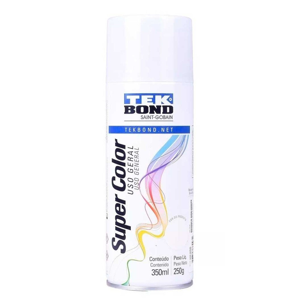 Tinta Spray Branco Brilhante 350ml (250gr) Tekbond – 23021006900