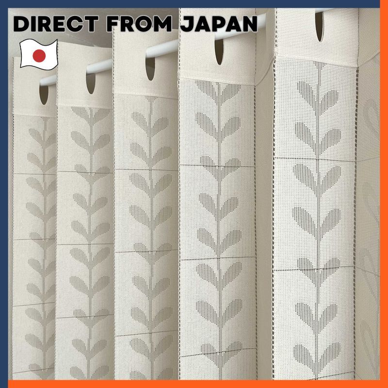 Elmo Accordion Curtain Washable Heat Insulating Thick Nordic Leaf Pattern Partition
