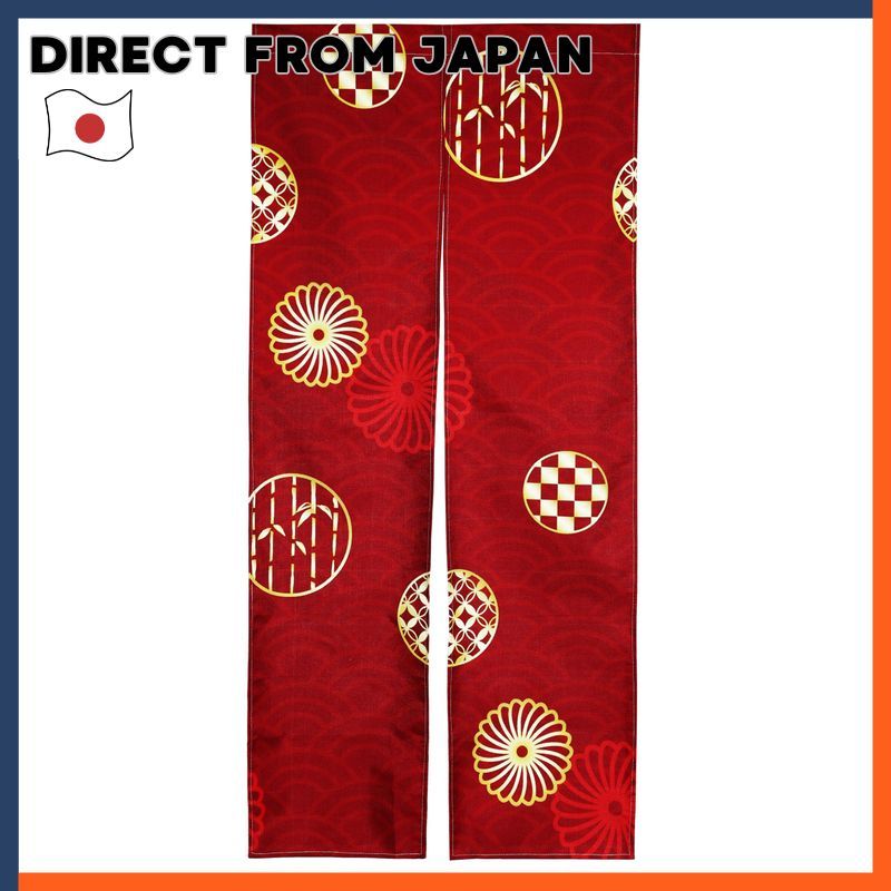 Next.Design Noren Curtain Seigaiha Bamboo Chrysanthemum Pattern Modern Scandinavian Partition Interior Decor