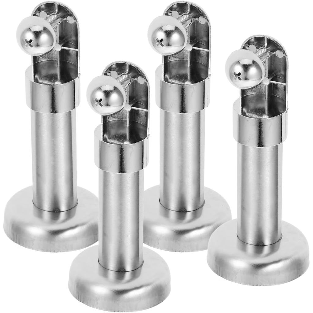 Public Restroom Partition Support - 4pcs Stainless Steel Toilet Partition Feet Hardware Stainless Steel Fittings for Toi