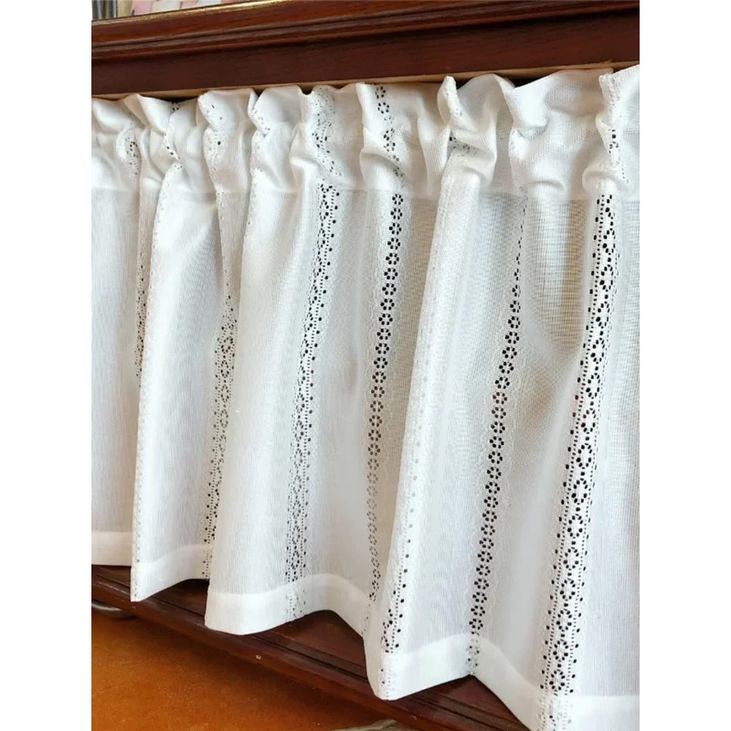 Lace Short Curtain Partition Gauze Small Cabinet Curtain Modern Luxurious and Exquisite Window Curtains New Simp