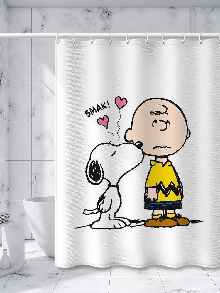 Cortina de chuveiro American Cartoon Comic Toilet Partition Cortina de quarto Cortina de sala de estar
