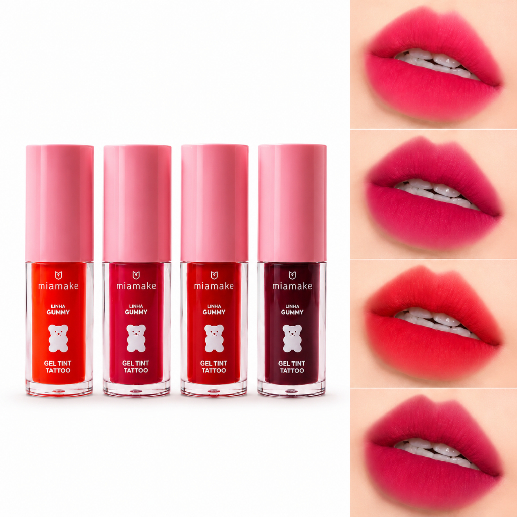 Lip Tint Gel Mia Make Gummy Tint Labial Longa Duração Efeito Natural