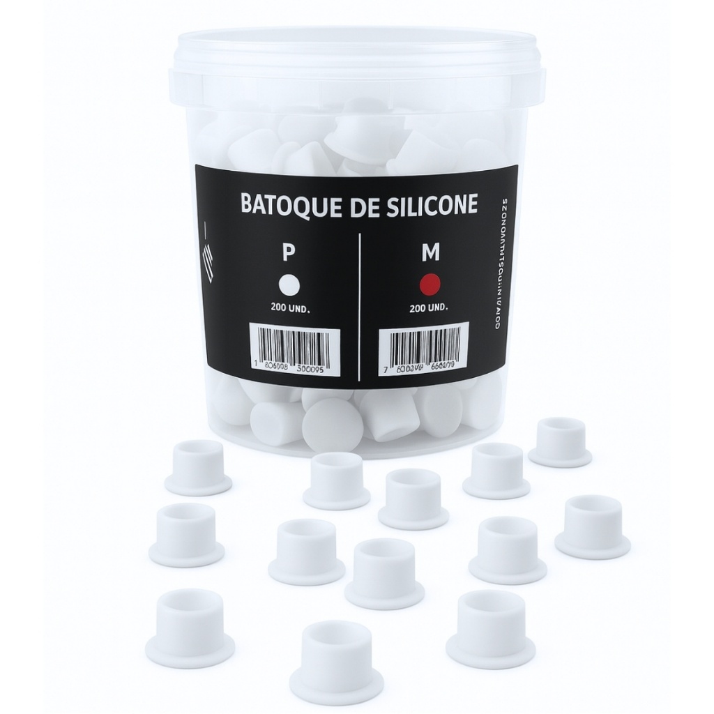 Batoque de Silicone c/ 200 unidades - Tam ( M )